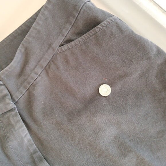 EILEEN FISHER Organic Cotton Navy Classic Straight Leg Relaxed Fit Womens Pant S - Picture 11 of 15